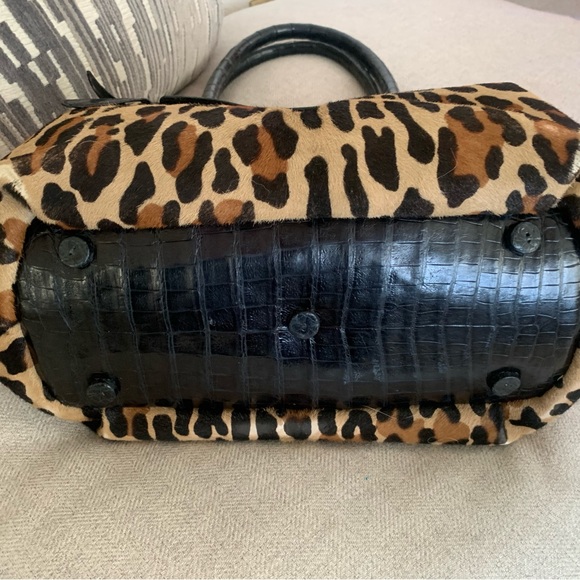 Nancy Gonzalez Leopard and Crocodile Handbag - Picture 3 of 14